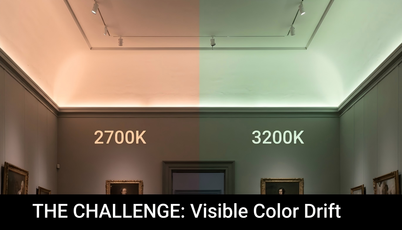 2700K vs 3200K Farbkonsistenz bei COB LED